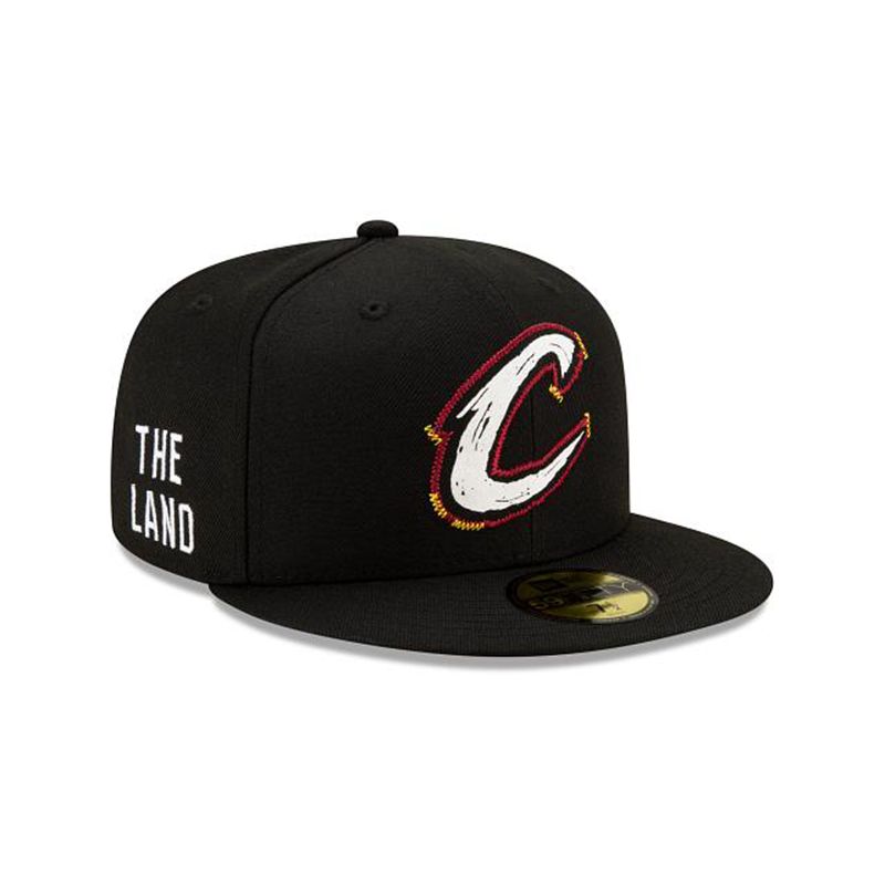 NBA Cleveland Cavaliers City Edition Alt 59Fifty Fitted (HBC5536) - Black New Era Caps